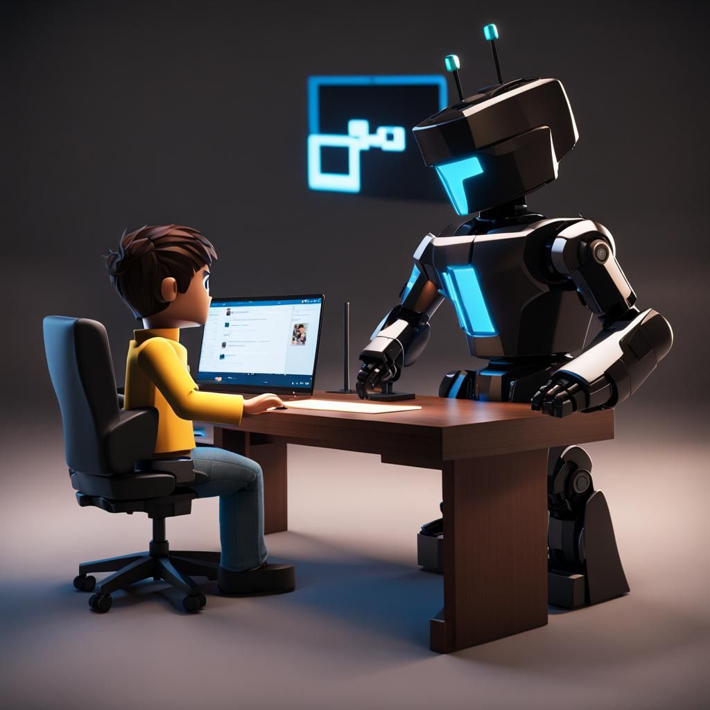 Roblox Avatar Coding with AI Tutor: 3D Render