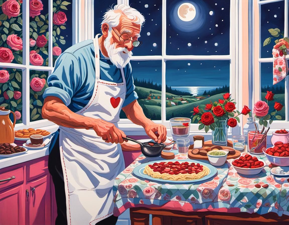 Romantic Candyland: Old Man's Gouache Valentine