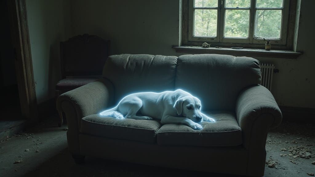 Ethereal Dog Spirit Lingers in Abandoned Home