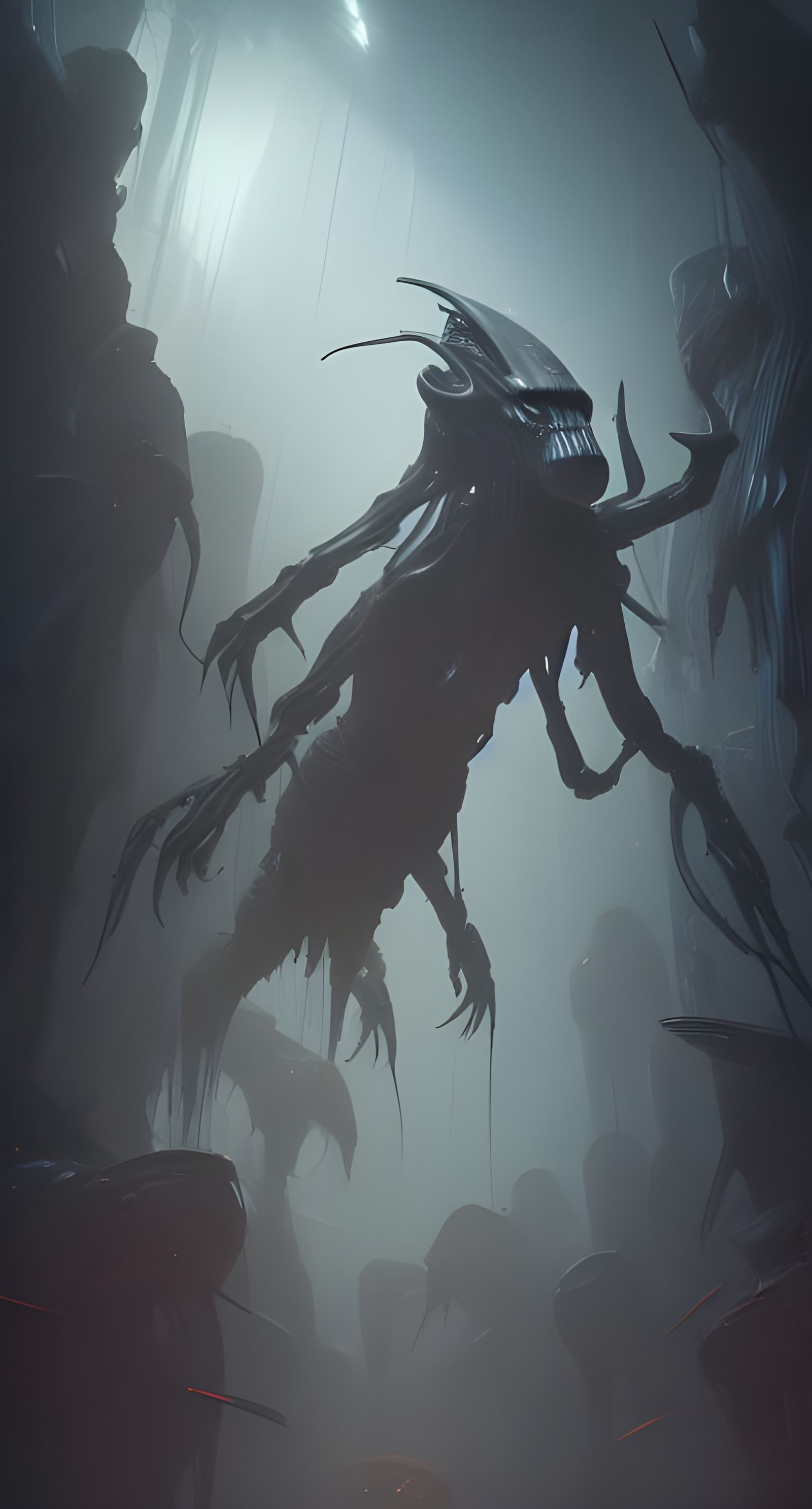 Dark Alien Humor in a Dark Fantasy Style