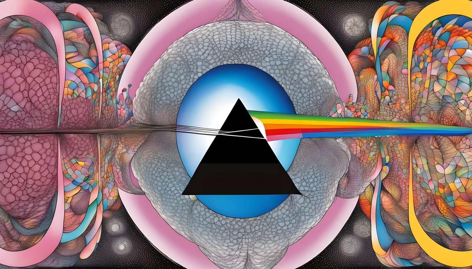 Abstract Prism Wave Function Art