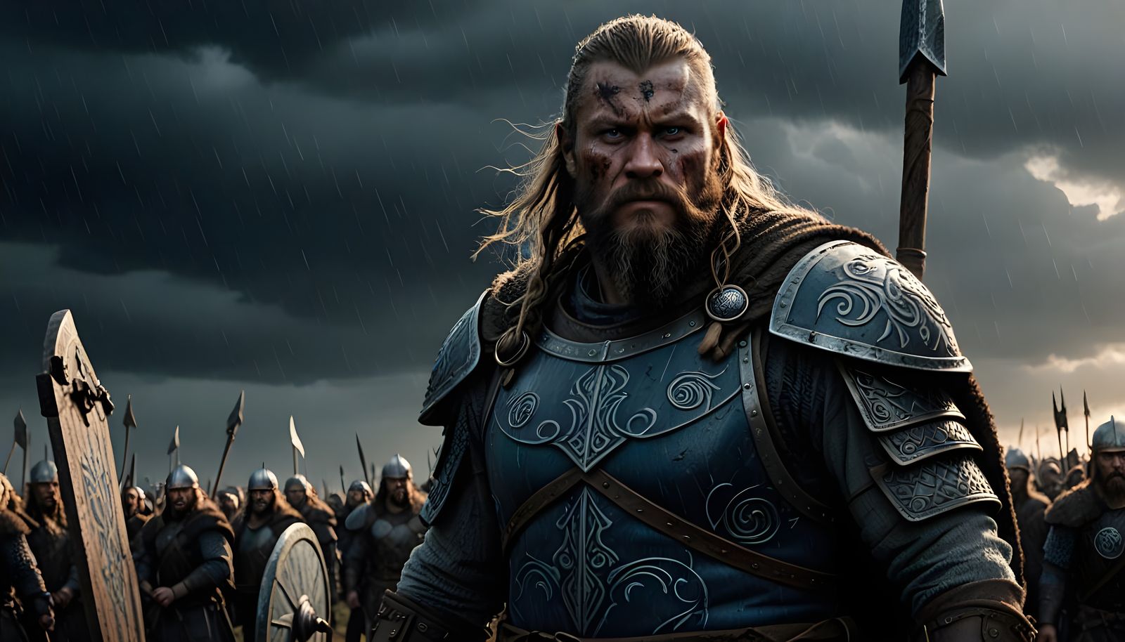 Viking Warrior Shield Wall in Nordthra Style