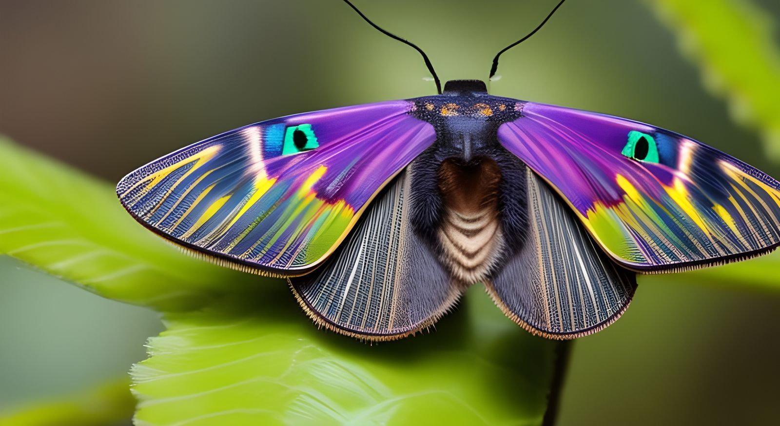 Intricate Alien Moth in Cosmic Detail