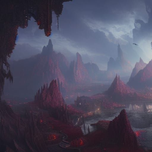 Fantastical Matte Painting in Deep Color