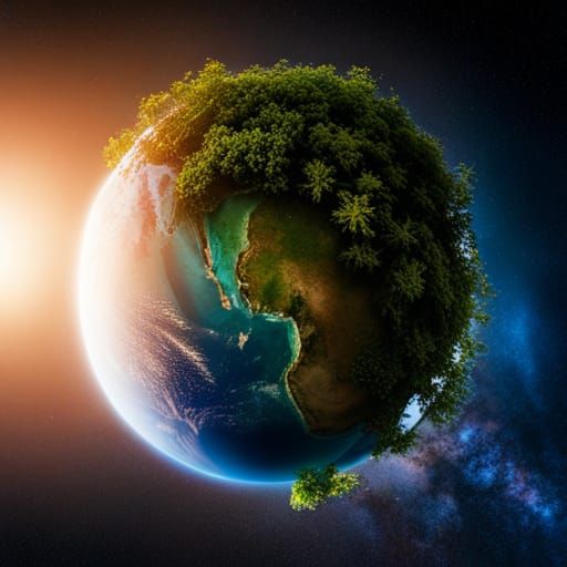 Hyperrealistic Vines Cover Planet Earth