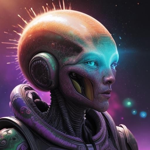 Hyperrealistic Splash Art of Alien Earth Visit