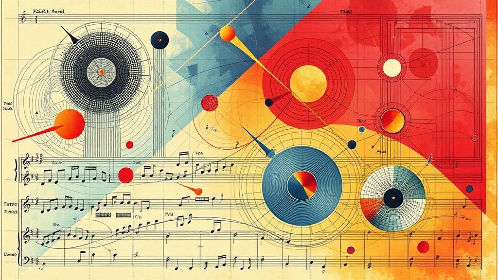 Complex Graphic Score in Avant-Garde Style