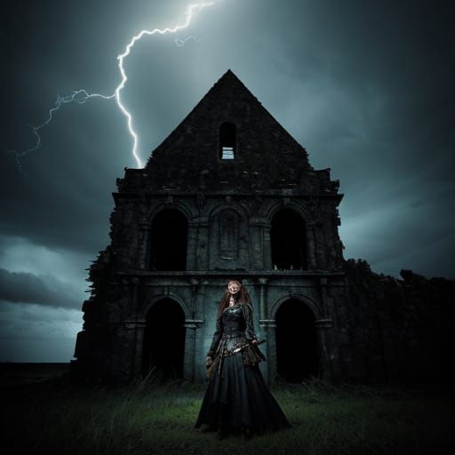 Anne Bonny's Curse in Gothic Oil Painting