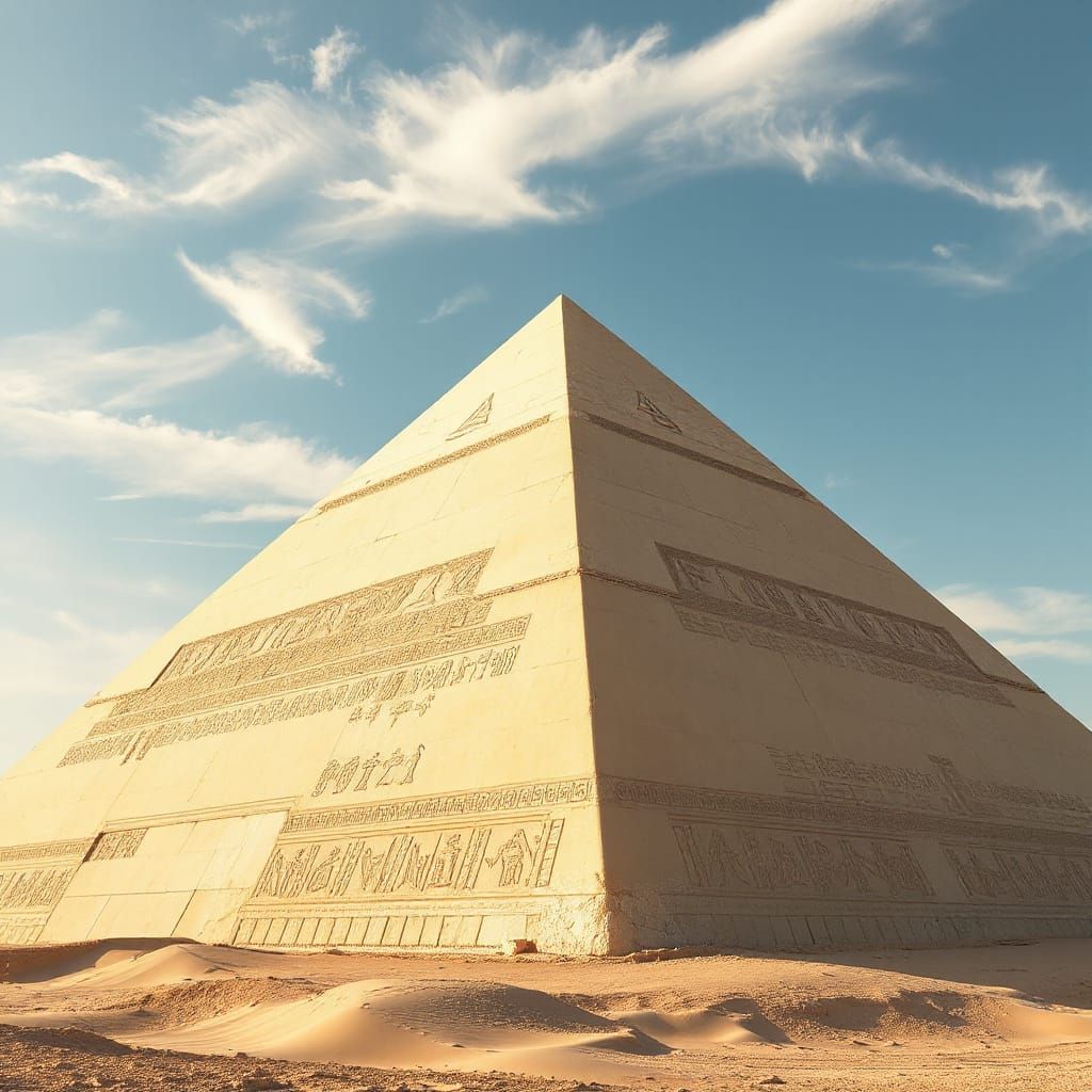Egyptian Pyramid Apex Stone Reflecting Sunlight