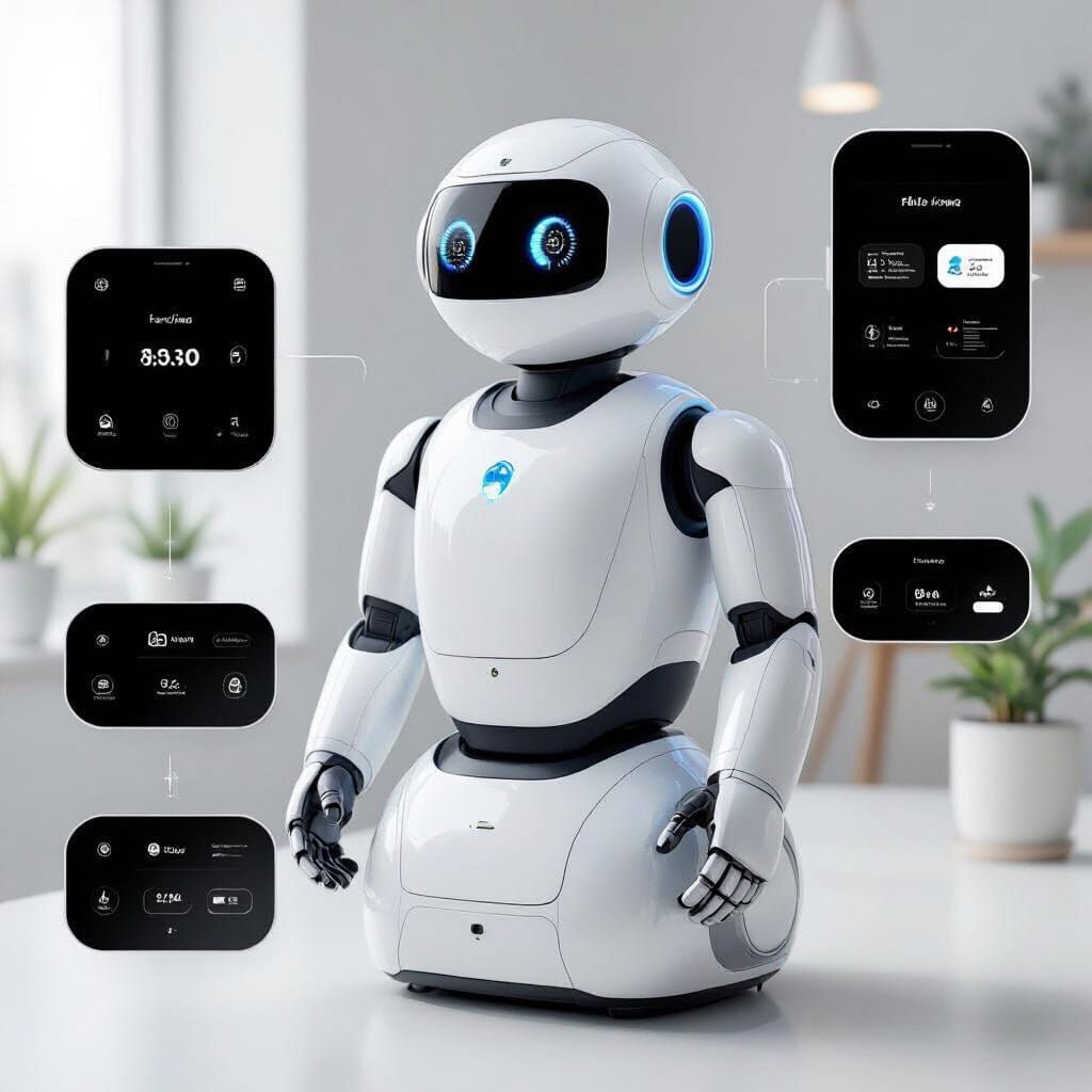 Modern Robot Assistant with Intuitive Controls