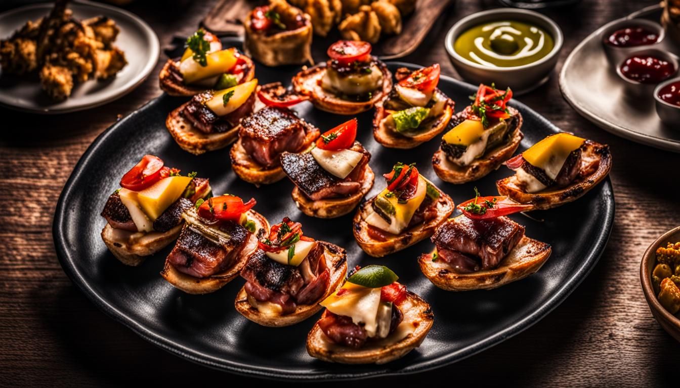 Hyperrealistic Pintxos Dish in Cinematic Lighting