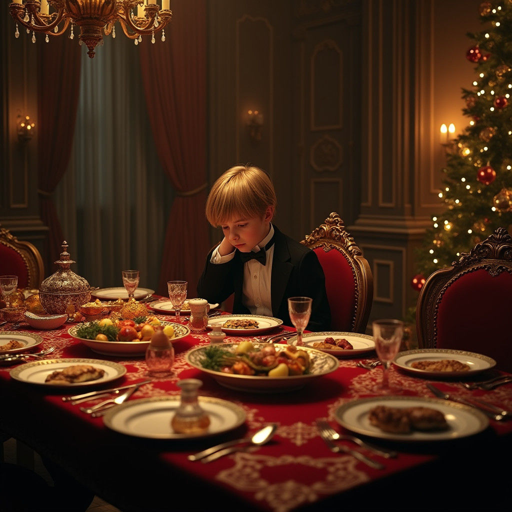 Kevin's Ornate Christmas Feast: Fantasy Concept Art