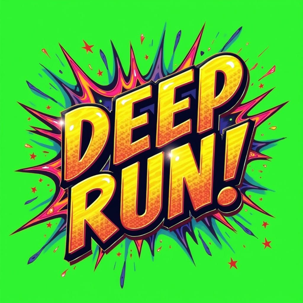 Screaming Comic Book Text in 90s Style with Stickers and Fla...