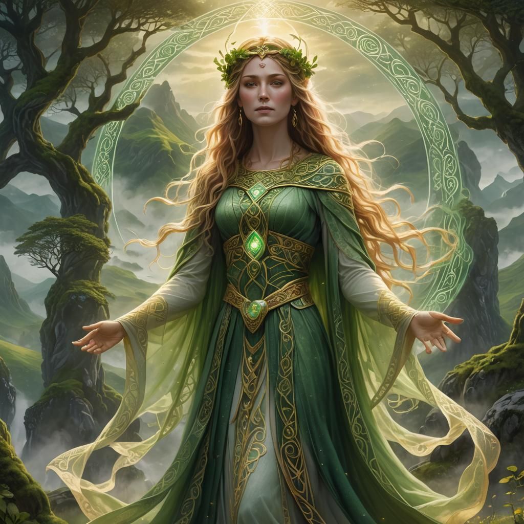 Eriu, Goddess of Irish Sovereignty in Ethereal Light