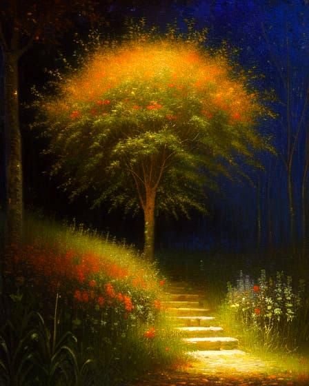 Spectacular Neo-Impressionist Masterpiece in Textured Oils