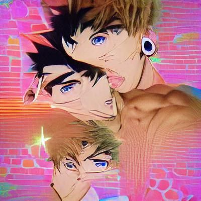 AI-Generated Image of Anime Boys