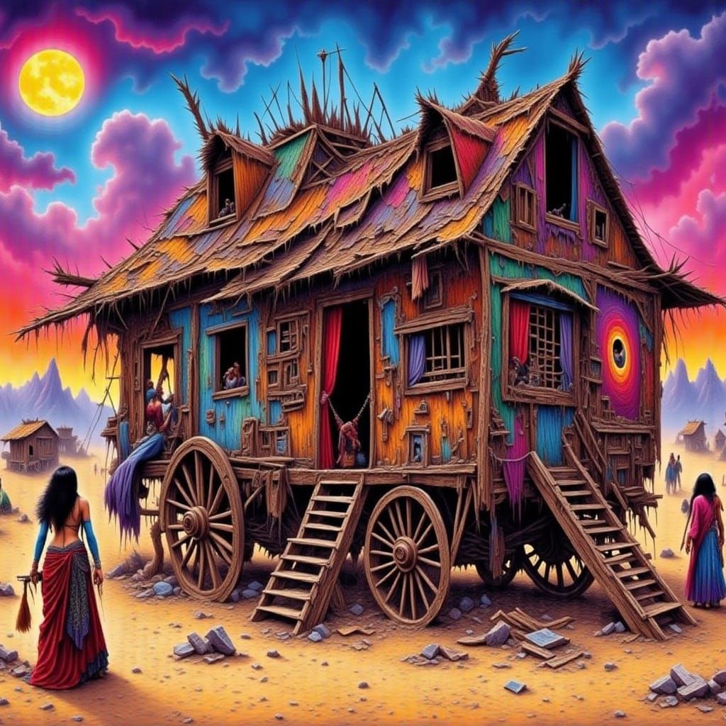 Eccentric Adorned Gypsy Caravan