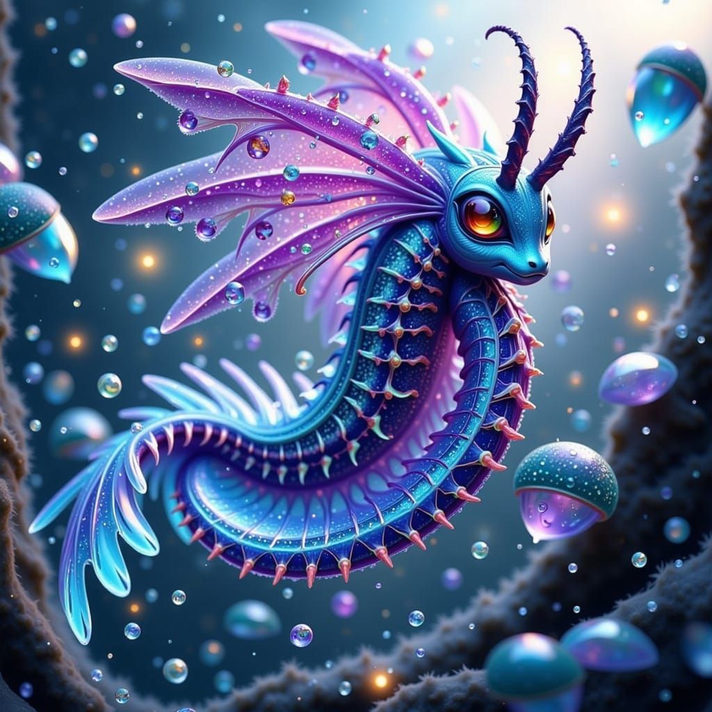 Whimsical Oceanic Fae Emerge from Glittering Slipstream