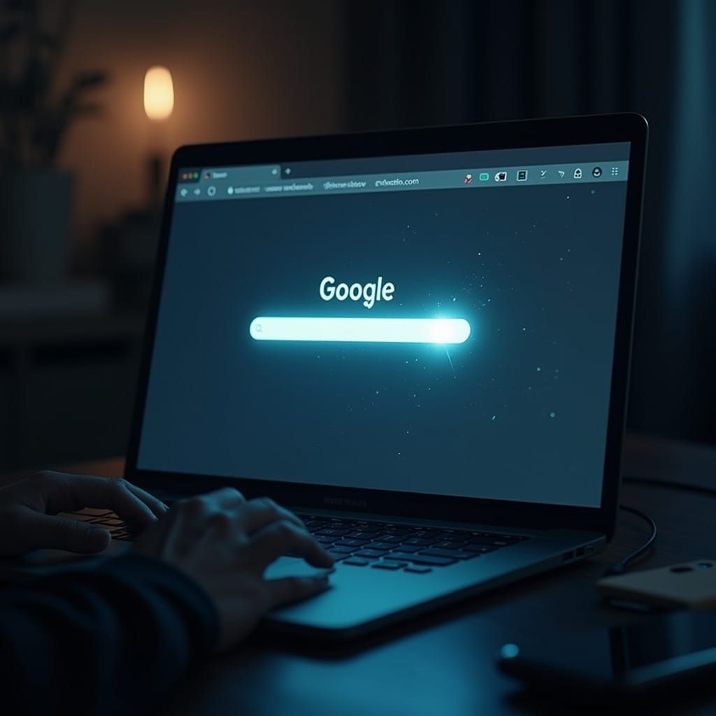 Modern Web Browser at Sunset in a Cinematic Aesthetic