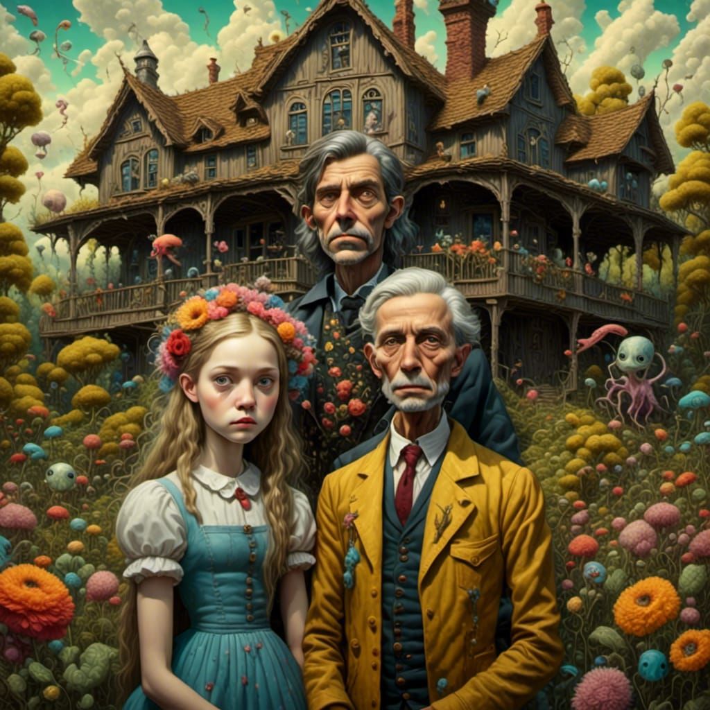 "American Gothic" <lora:Eerie Vibes:1.0>  <lora:Critter:1.0>...