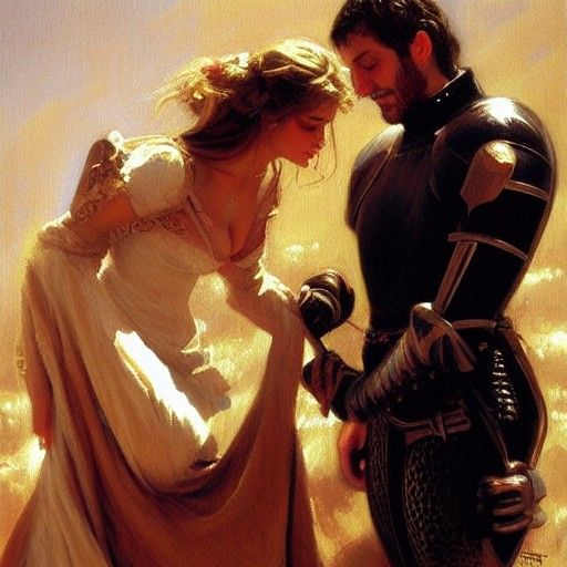 Captive Queen of France: Oil Painting