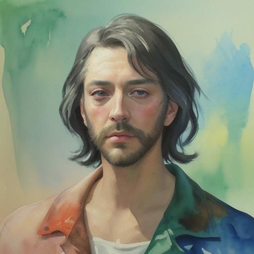 Impressionist Gouache Painting of a Look