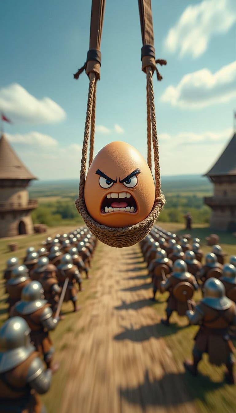 Trebuchet Egg Launch