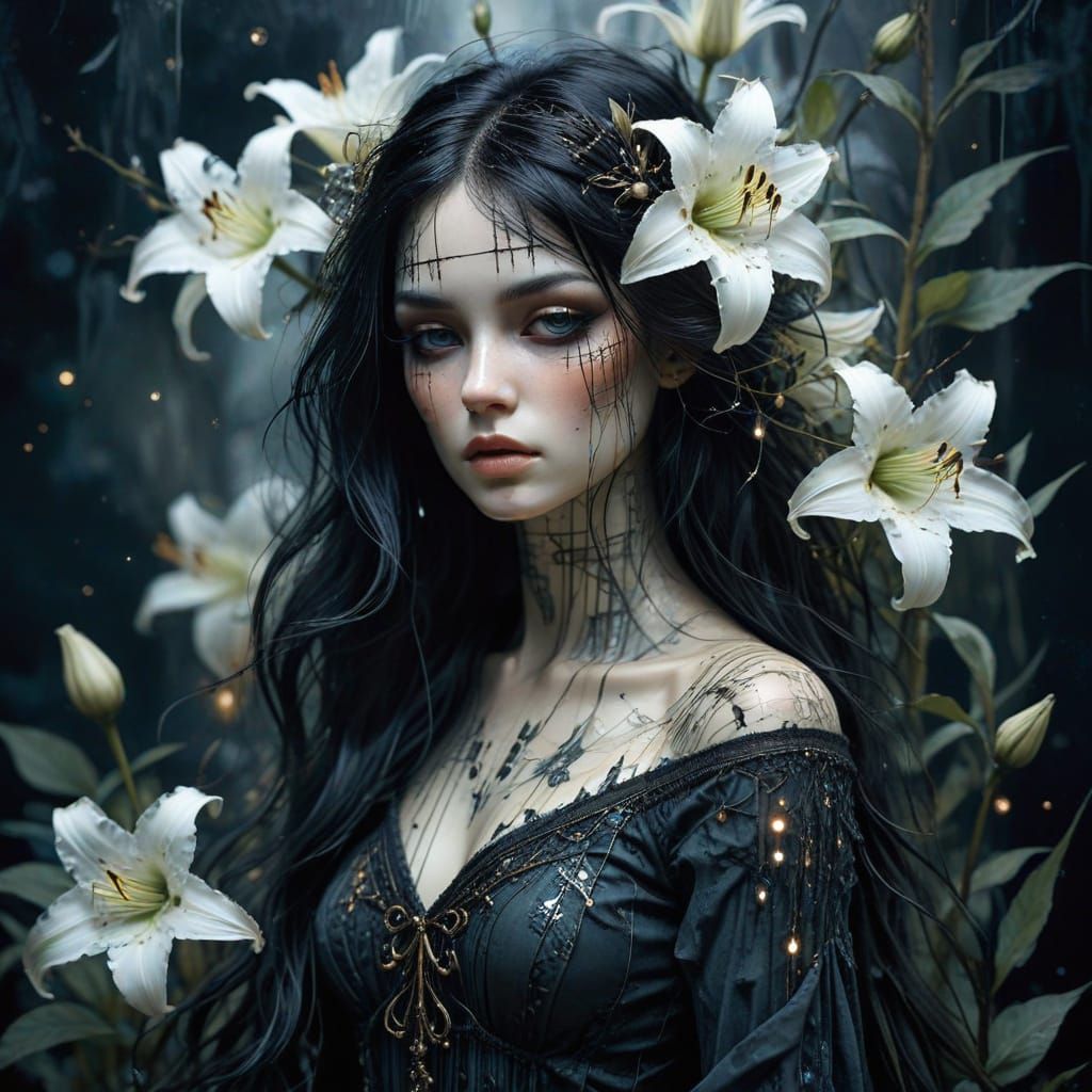 The Shadowed Lily Maiden