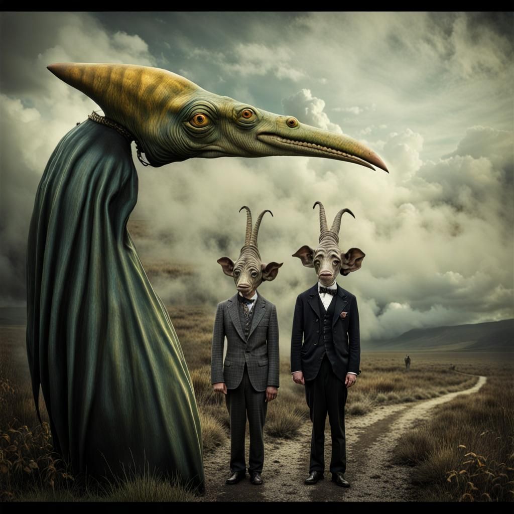 Surreal Alien Restaurant Celebration: Hyperrealistic Photogr...