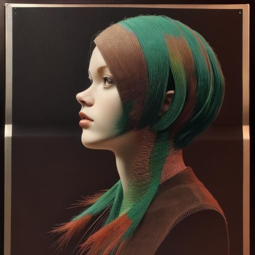 Vivid Fractal Opera in Oil on Canvas