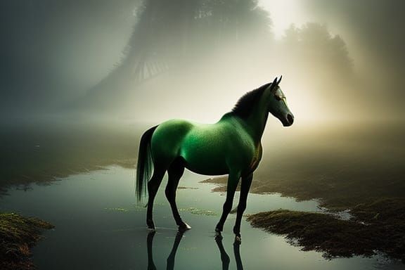 Ethereal Kelpie Water Horse in Twilight