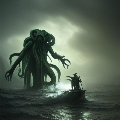 Epic Cthulhu Rises: A Dark Fantasy Masterpiece