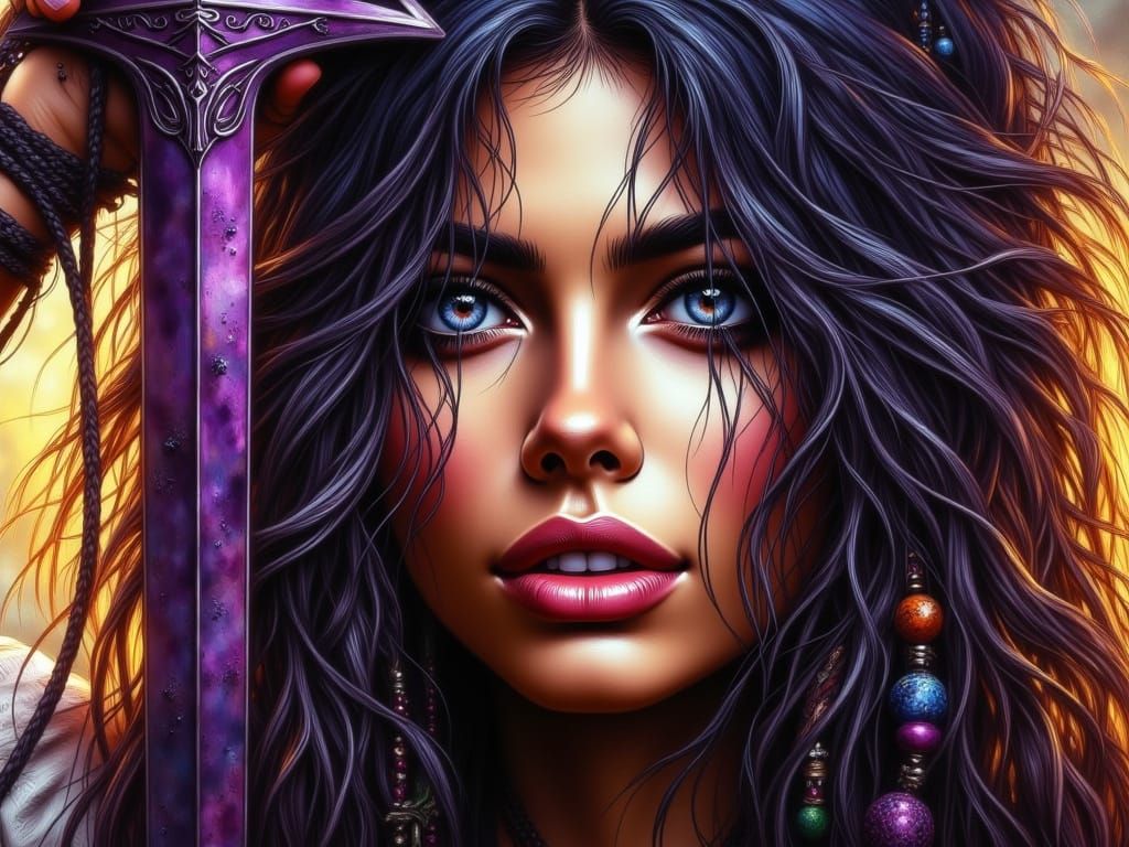 Pirate Women with Sword, Detailed Cinematic Art