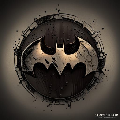 Batman Logo Tattoo: Detailed Matte Painting