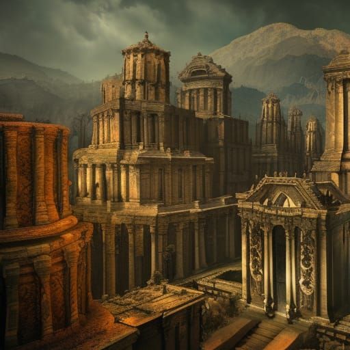 Fantastical Necropolis Concept Art in Deep Color