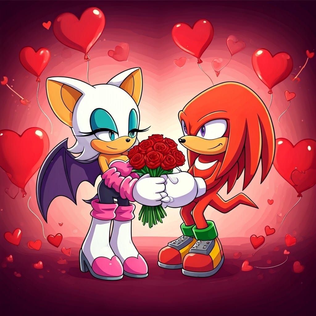 Knuckles the Echidna Surprises Rouge the Bat with Heartfelt ...
