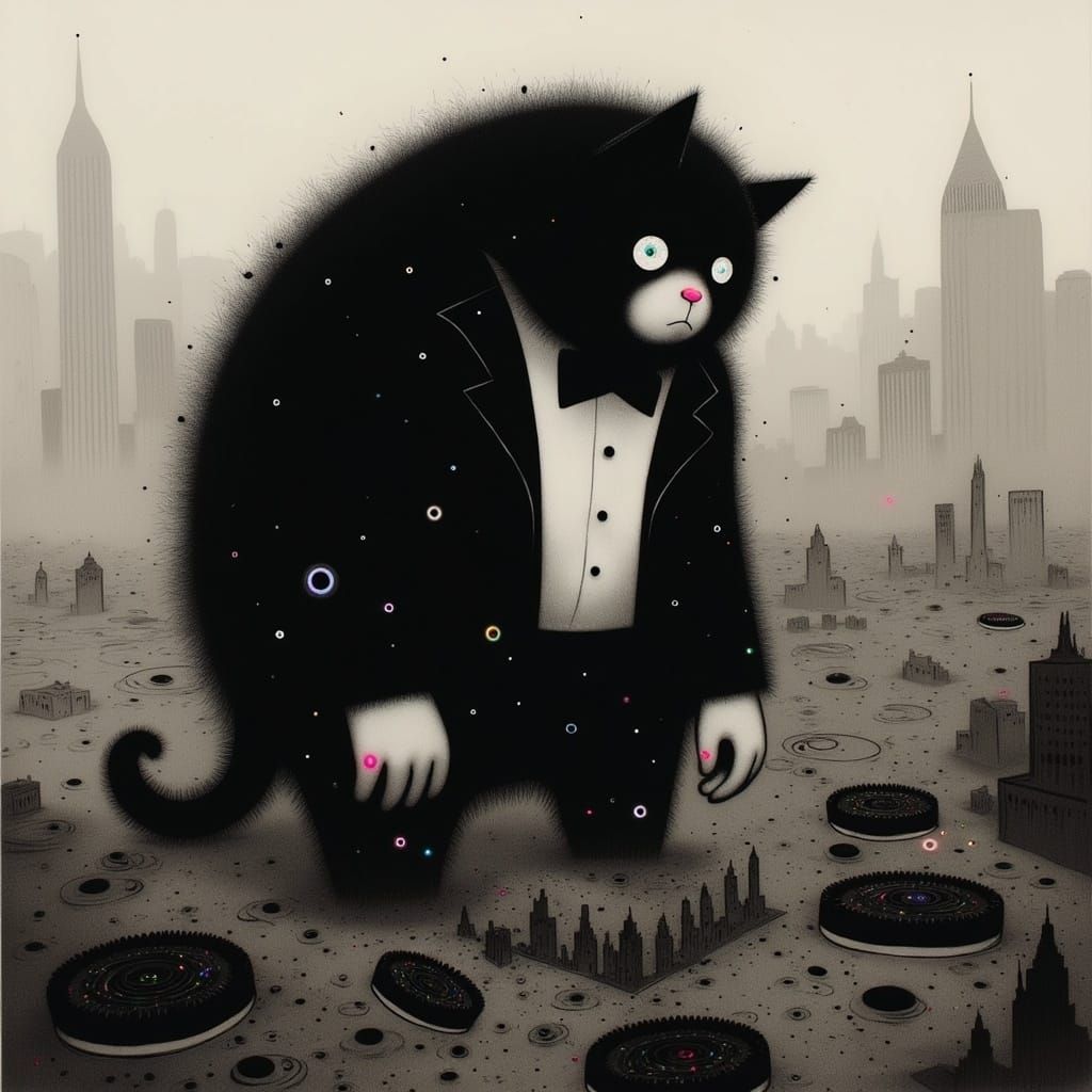 Gargantuan Tuxedo Cat Wreaks Havoc on City