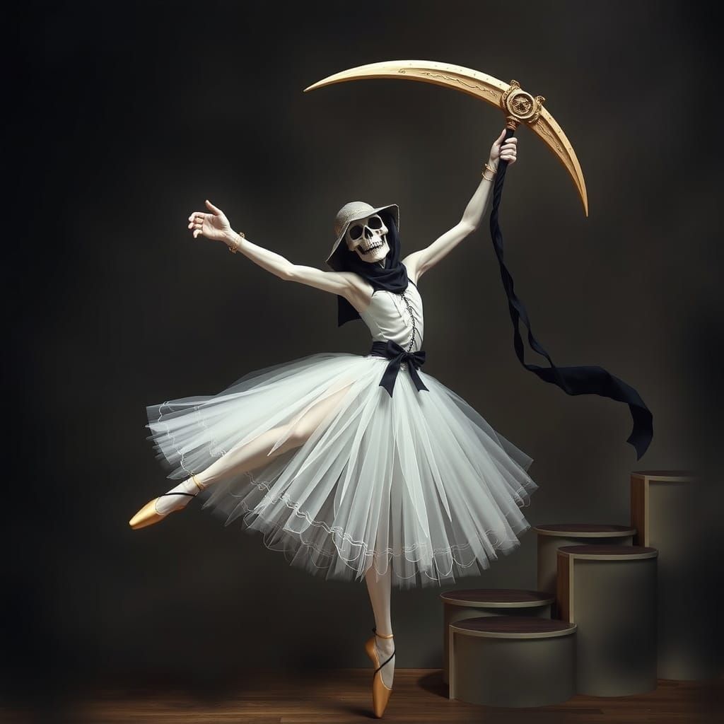 Grim Reaper Ballet Dancer: A Macabre Pas de Deux