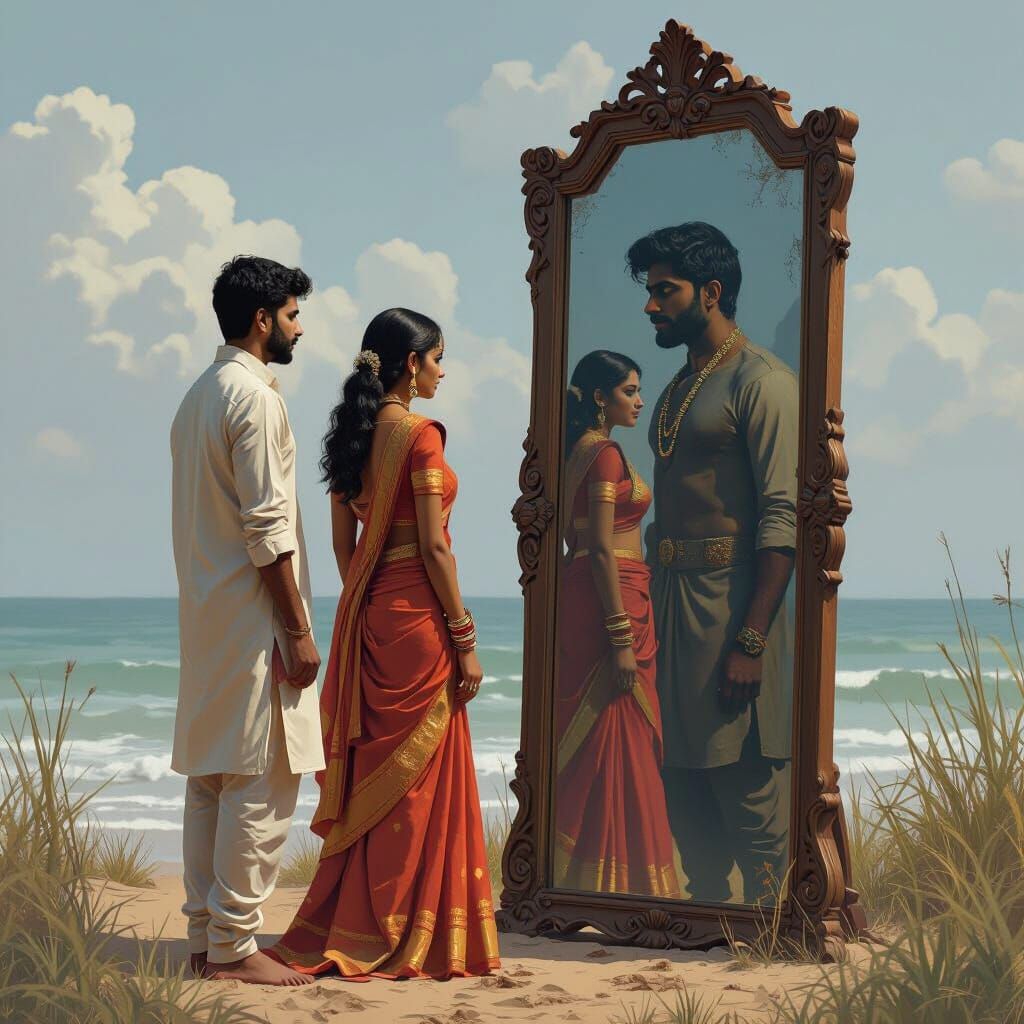 Mystical Mirror: Reflections in a Dreamlike World