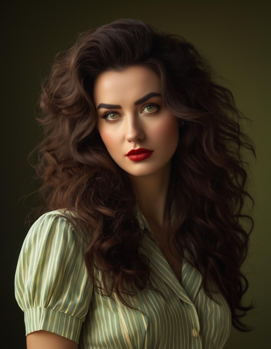 Captivating 1940s Portrait of a Young Woman