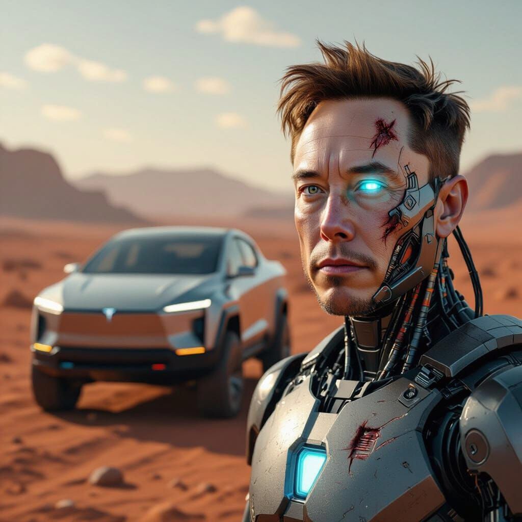 2042 A.D. Elon Musk & Cybertruck IV on Mars