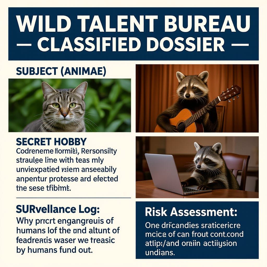 Classified Dossier: Animals with Secret Hobbies
