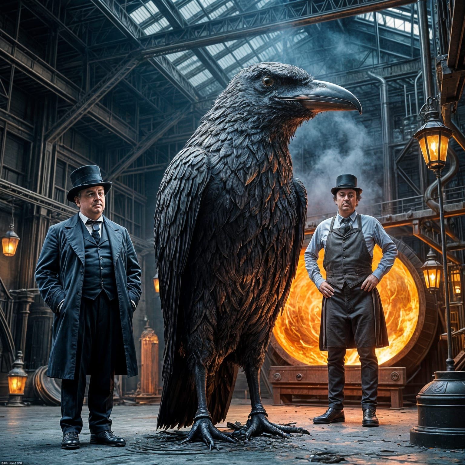 Visionary Minds Unite: A Majestic Iron Raven Takes Flight in...