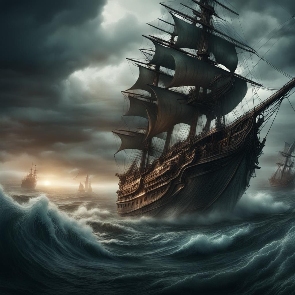 Epic Kraken Digital Matte Painting