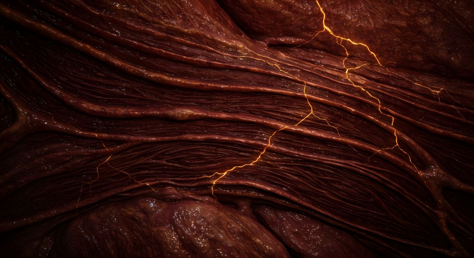 Alien Cave Wall Texture in a Biomorphic Style