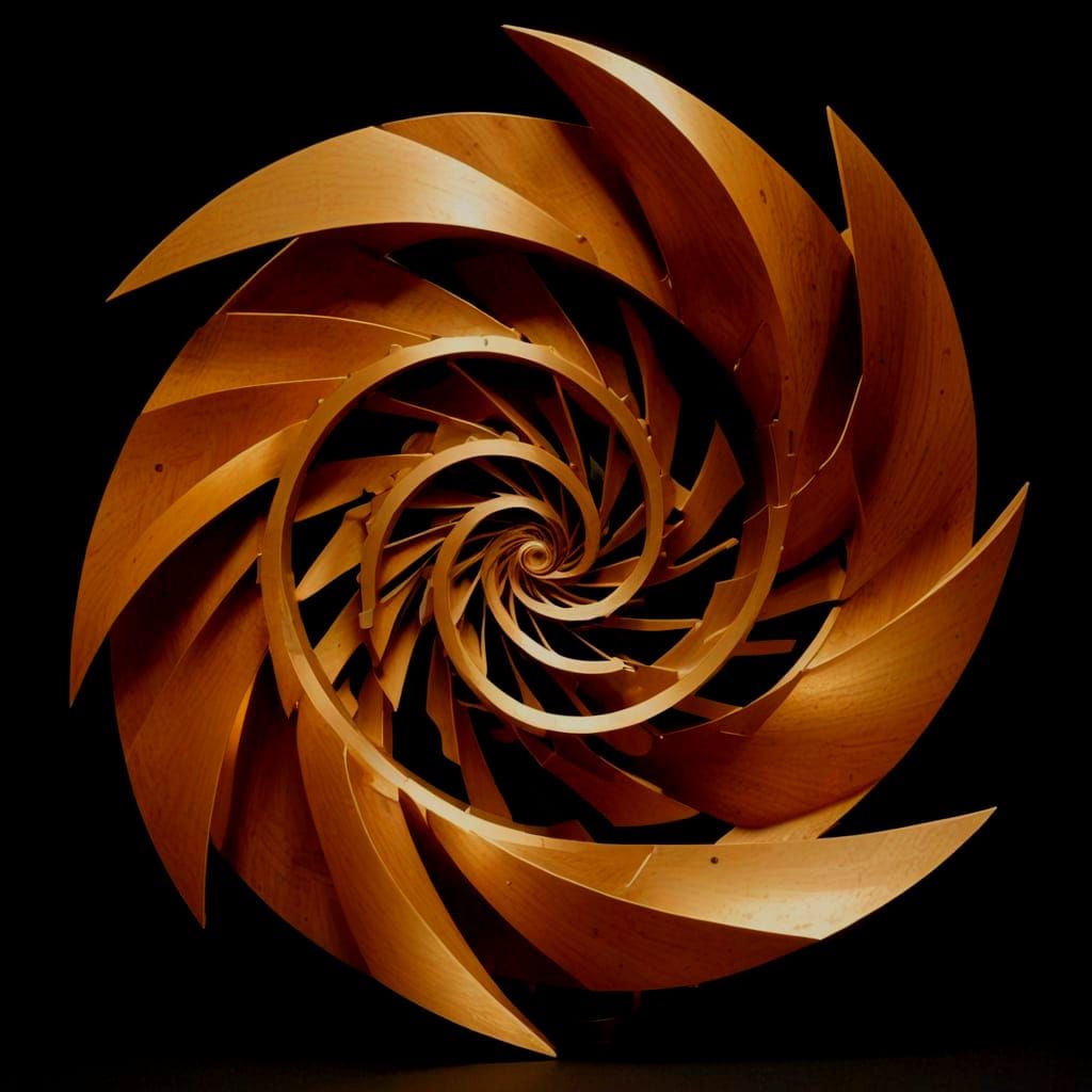 Abstract Spiral Motion: Dynamic Rotating Forms