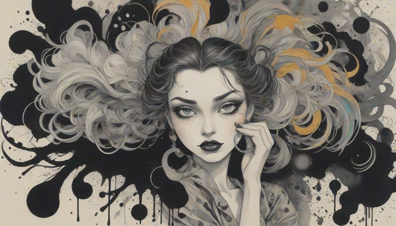 Bold Figures in Grungy, Expressive Art Style