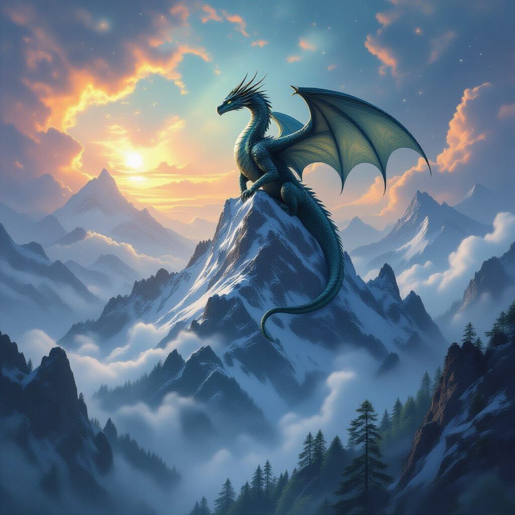 Majestic ancient dragon.