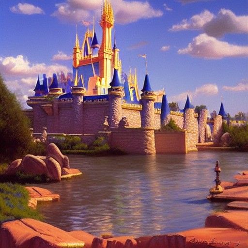 Disney Castle in Academic Realism Style
