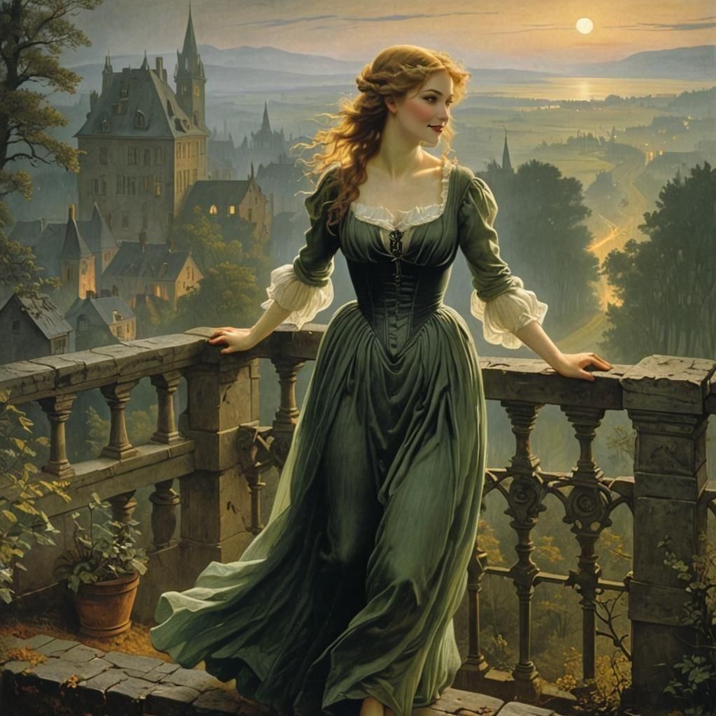 Noir Night of Secrets in Romantic Style